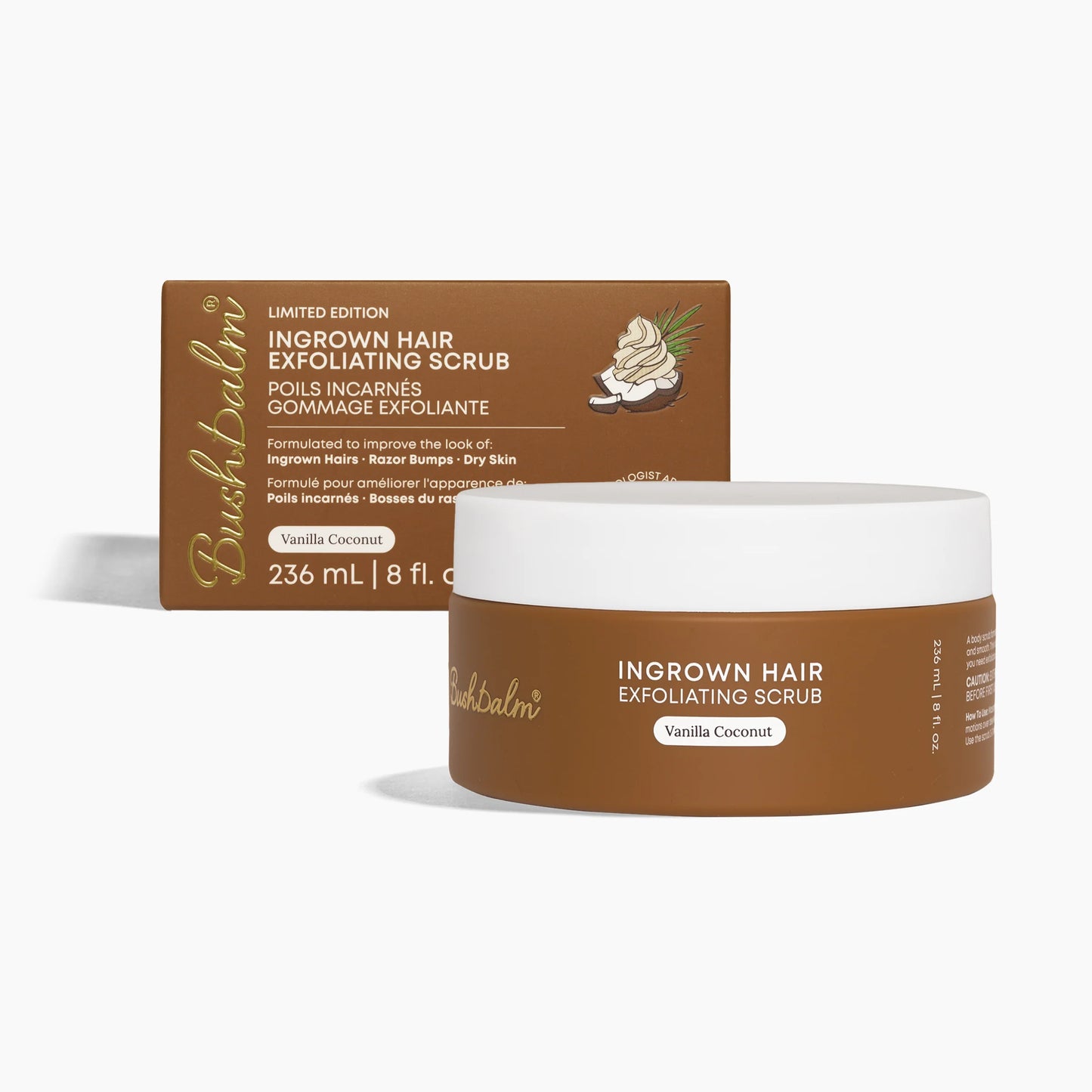 Bushbalm Vanilla Coconut Ingrown Hair Exfoliating Scrub *Limited Edition*